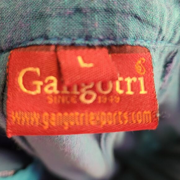 Gangotri Maxi Skirt Teal Turquoise Zari Embroidered Festival Gopi Style L Tall - Picture 4 of 10